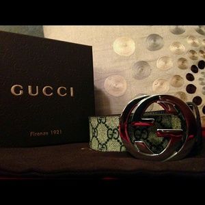 Authentic gucci monogram belt