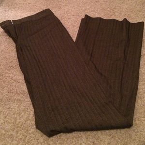 Brown pinstripe pants