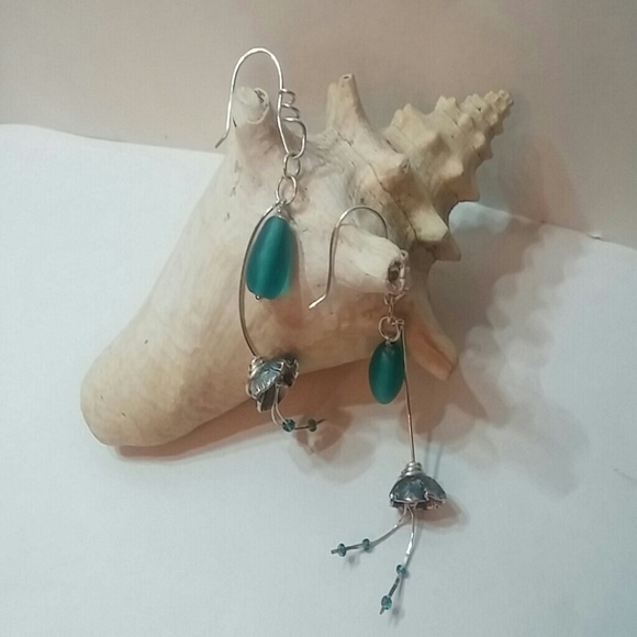 Silver in the Sea Earrings