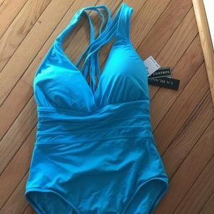 NWT La Blanca Turquoise Blue Swimsuit