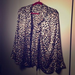 Silky Pink Cheetah Print Pajamas