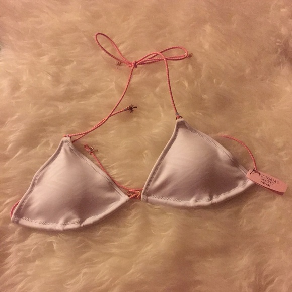 The Embossed Teeny Triangle Bikini Top by VS