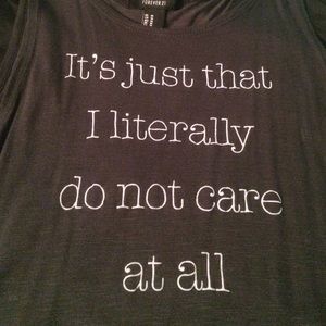 I don't care graphic tee