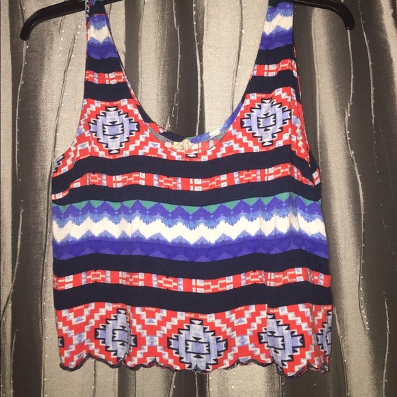 Scalloped crop top