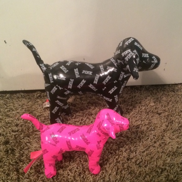 Two pink dogs together