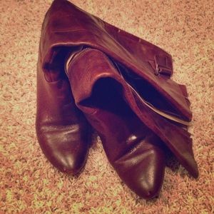 Nine West leather boots with 1.5 in heels