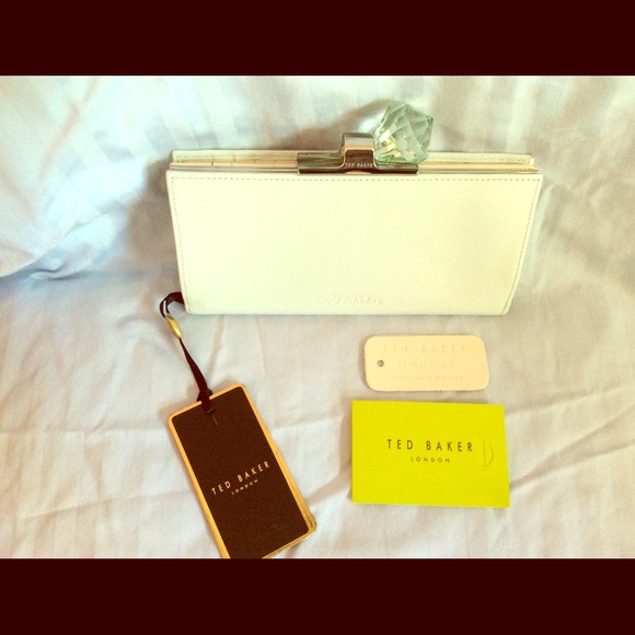 Ted Baker Leather Mint Green Crystal Wallet NWD
