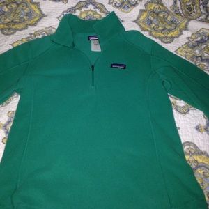 Emerald Green Patagonia 1/4 zip fleece