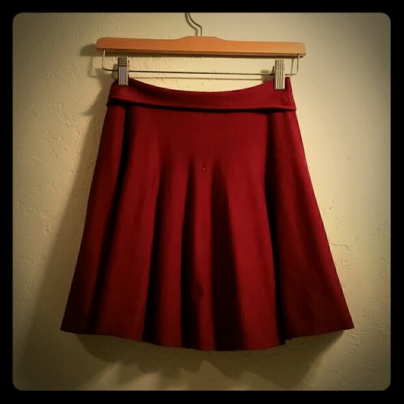 Red mini skirt