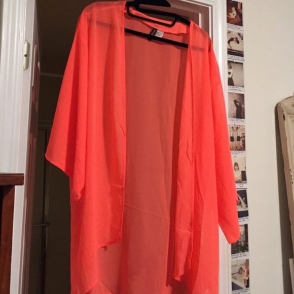 Neon orange/coral kimono *reposh*