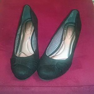 Dexflex comfort black wedges