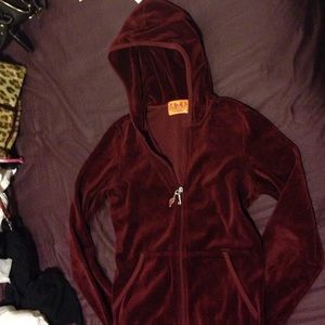 Juicy Couture velour Maroon sweater