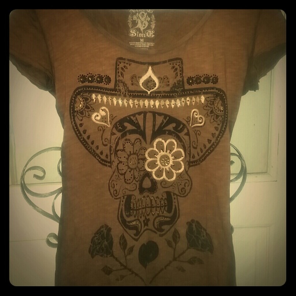 Candy skull cowboy shirt