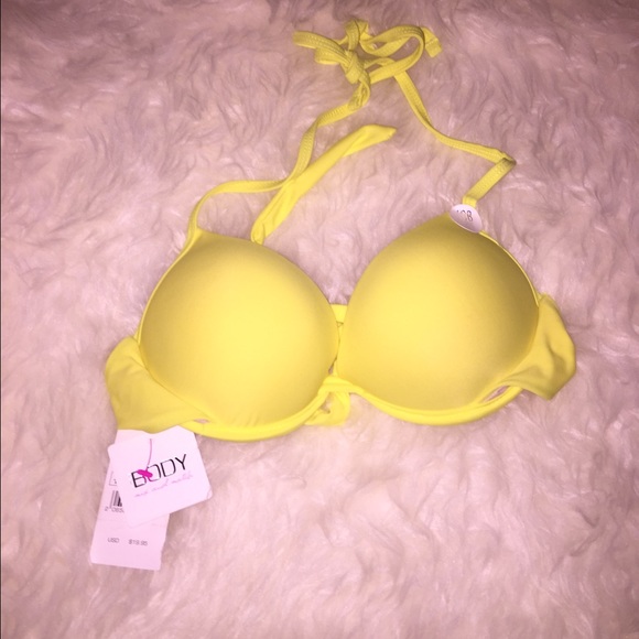 Up 2 Volt Green/Yellow Bikini Top by Cotton On