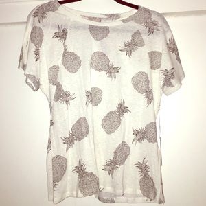 Forever 21 Pineapple Relaxed Tee