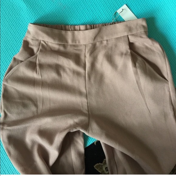NWT Blush Pink Elastic Waist Jogger Pants - Picture 4 of 4