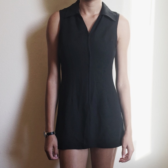 Collared Zip-up Dress