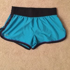 Lightly worn turquoise under armour shorts