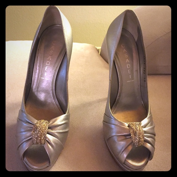 Silver Casadei Pumps - Picture 1 of 4