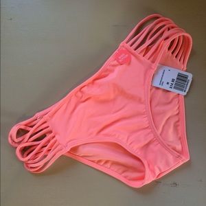 Forever 21 coral bikini bottom with side detail