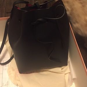 Brand new Mansur Gavriel black famma large bucket