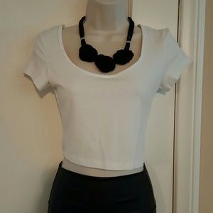 White Cropped top