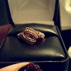 Hand wrapped wire wrap ring