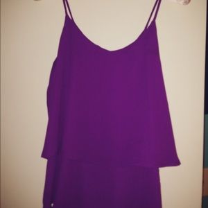 Purple two-tier top
