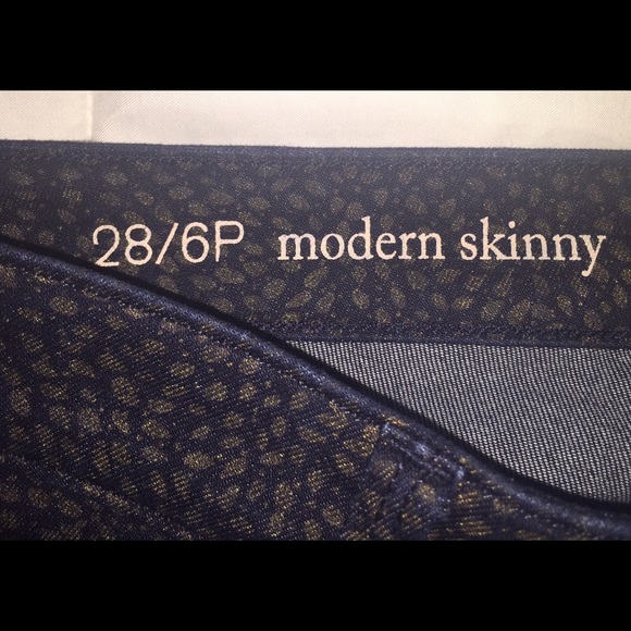 Ann Taylor soft jeans with animal print.