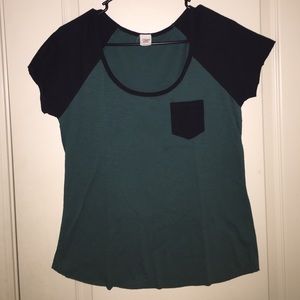 color block baseball tee