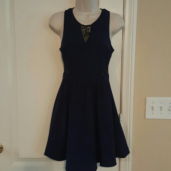 Sexy yet classy dark blue dress.