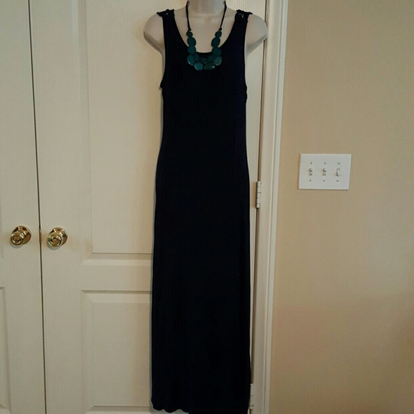 Navy blue long dress