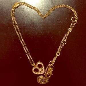 Juicy Couture Heart Peace Sign Necklace