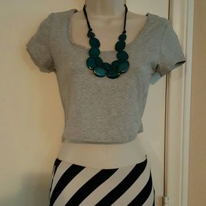 Light grey cropped top