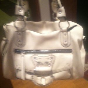 LEATHER CREAM COLORED MISS ME PURSE