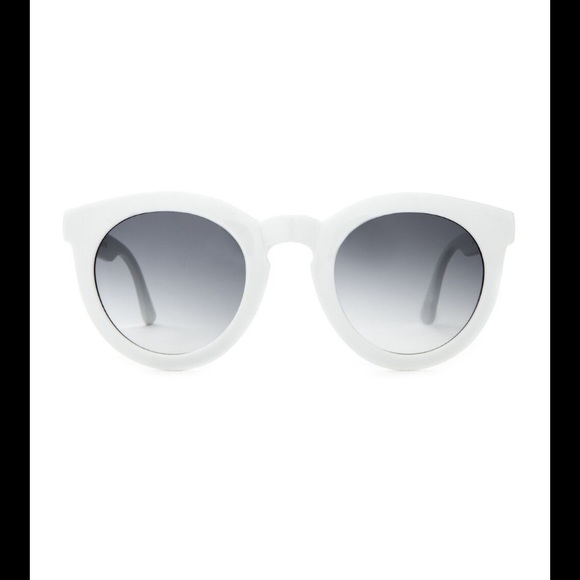 CRAP Gloss White TV Eye Sunglasses w Grey Gradient