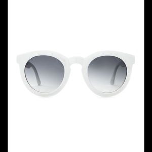 CRAP Gloss White TV Eye Sunglasses w Grey Gradient