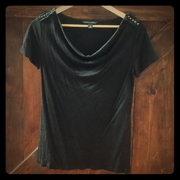 Banana Republic Cowl Neck top w/ studded shoulder