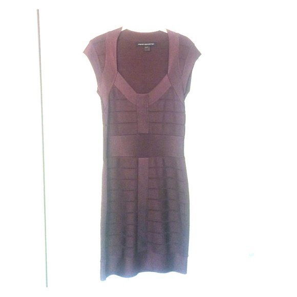 French Connection Eggplant Bandage Dress