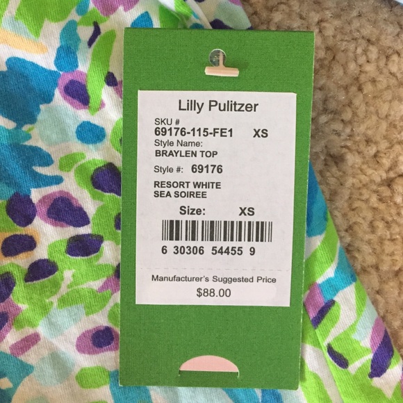 Lilly Pulitzer Sea soirée Brayden top size XS NWT - Picture 2 of 2