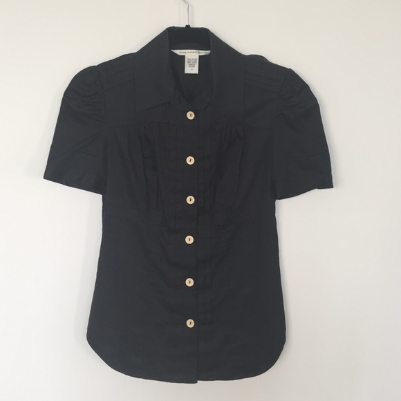 Black Diane Von Furstenberg Blouse Size 2