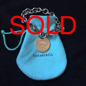 Authentic round tag return to Tiffany bracelet