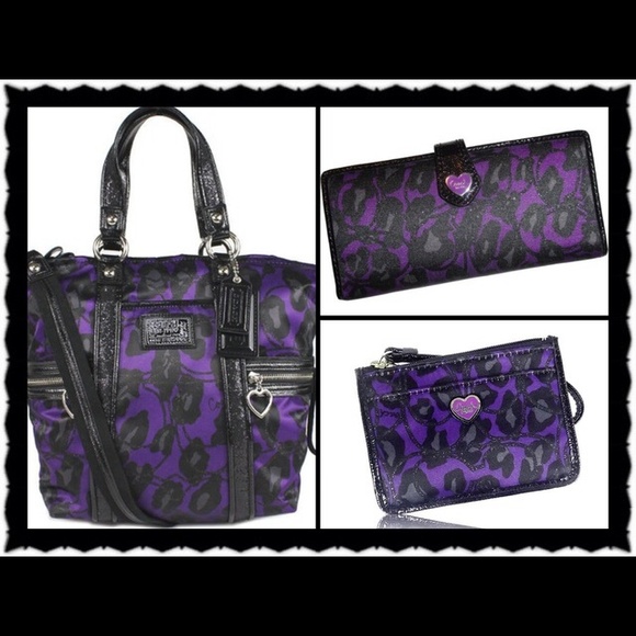 SOLD! Coach Ocelot Pocket Tote/Wallet/ID Skinny - Picture 1 of 4