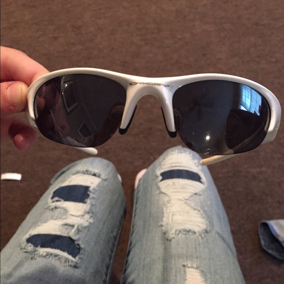 white Oakley half jackets