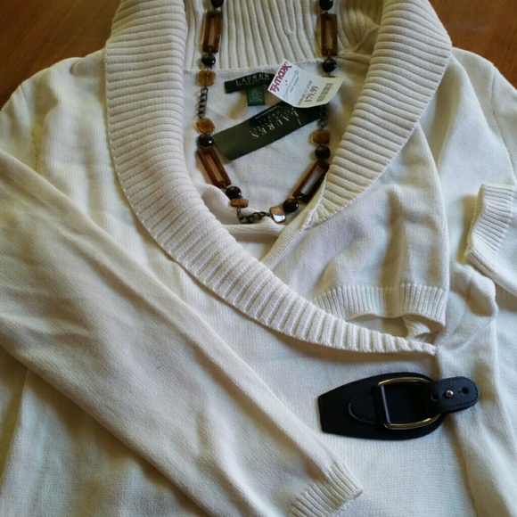 Ralph Lauren White Sweater Dress NWT