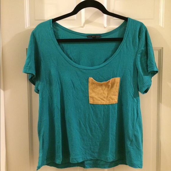 Green T-Shirt with yellow pocket