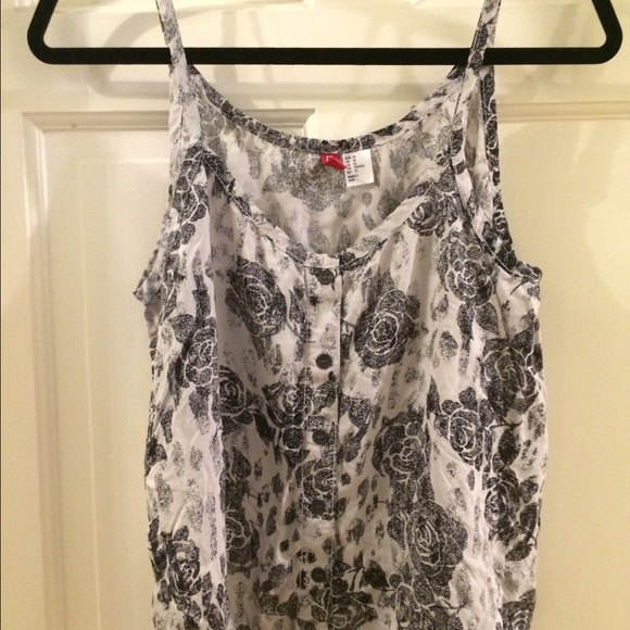 Black & White Rose Tank