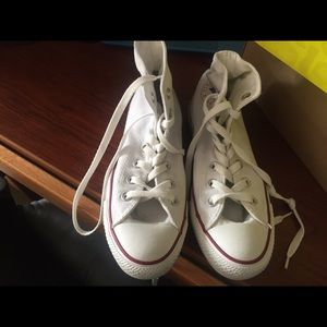 White high top converse. NEED THESE GONE!!