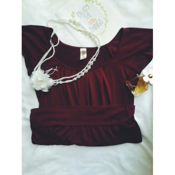 Maroon flowy top