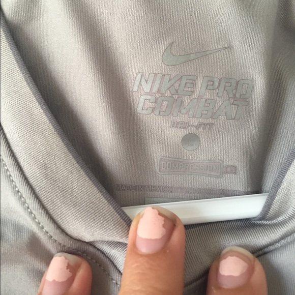 NIKE pro combat dri fit v neck tee - Picture 3 of 3